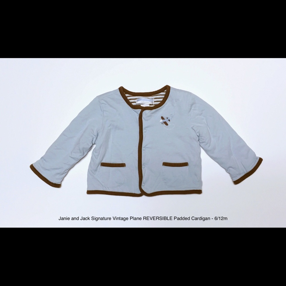 Janie and Jack Signature REVERSIBLE Padded Cardi
